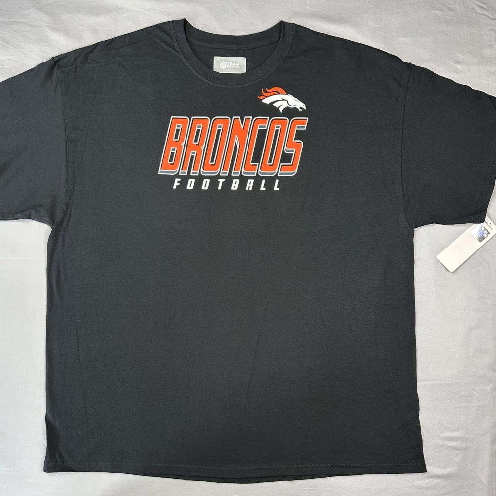 Denver Broncos Shirt Mens 2XL‎ Black NFL Football Team Apparel Tee New